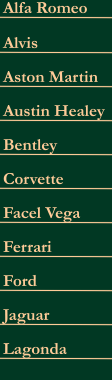 Select a make for a complete overview of the classics on offer...